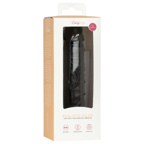 Easytoys - realistisk dildo - 12 cm - svart