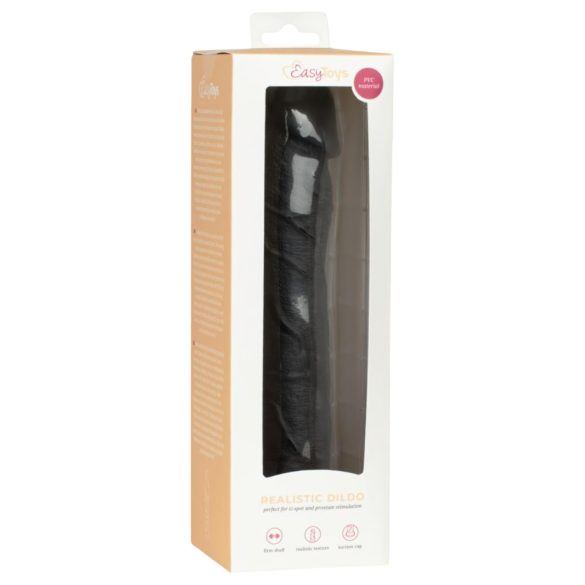Easytoys - realistisk dildo - 22,5 cm - svart