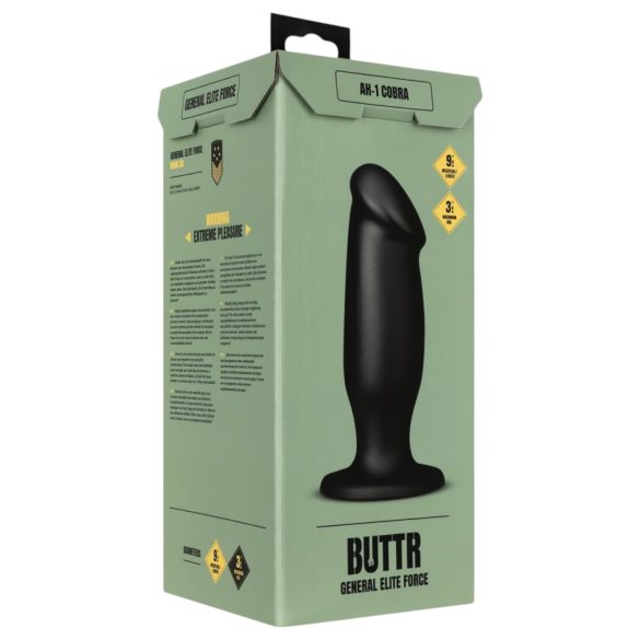 BUTTR AH-1 - analdildo med sugkopp - svart