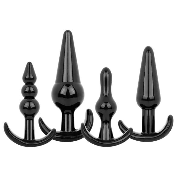 EasyToys - analplugg set - 4 delar - svart