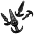 EasyToys - analplugg set - 4 delar - svart