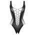 Christine - djup urringad nätbody - (svart) - XS-XL