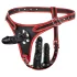Easytoys - strap-on trosor med trippel dildo - svart