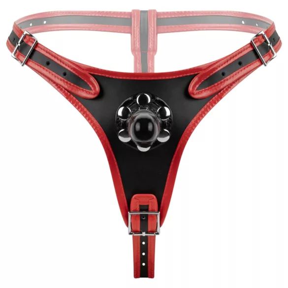 Easytoys - strap-on trosor med trippel dildo - svart