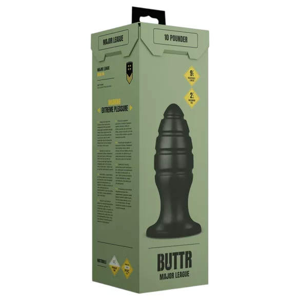 BUTTR Aftershock - gigantisk analplugg (svart) - 23 cm
