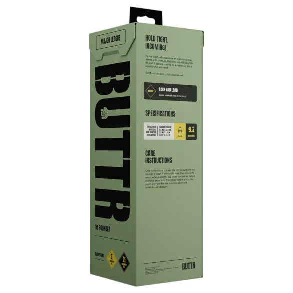 BUTTR Aftershock - gigantisk analplugg (svart) - 23 cm