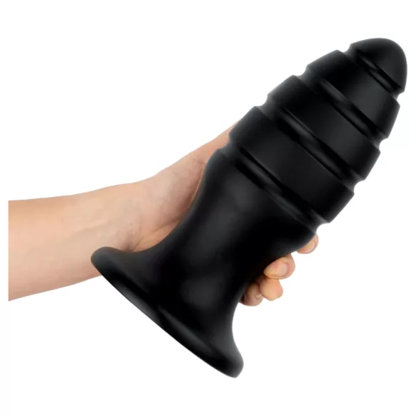 BUTTR Aftershock - gigantisk analplugg (svart) - 23 cm