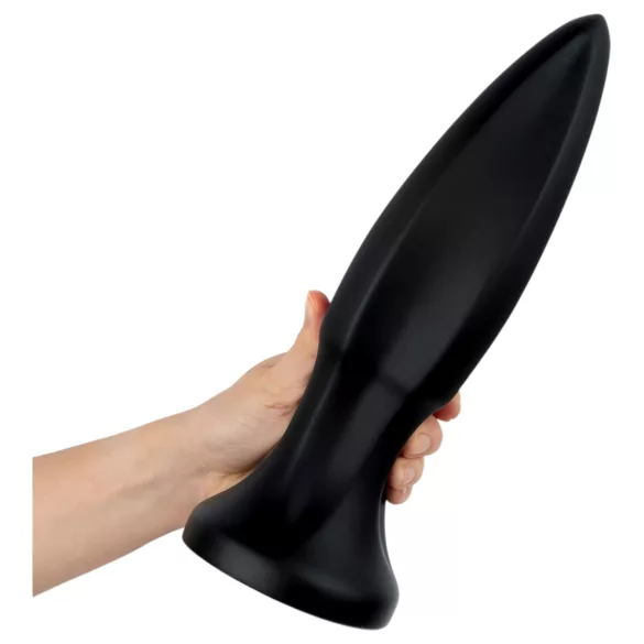BUTTR Huge Explosive II - jättestor analplugg (svart) - 29 cm