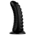 BUTTR Double Ribbed - jättestor räfflad analplugg (svart) - 26 cm