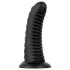 BUTTR Double Ribbed - jättestor räfflad analplugg (svart) - 26 cm