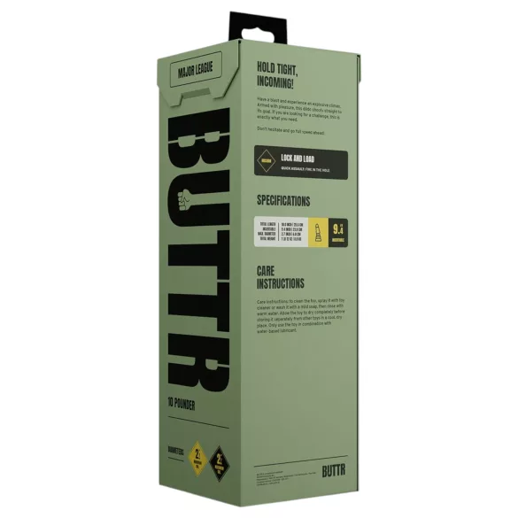 BUTTR Tactical II - jätteanalplugg (svart) - 26 cm