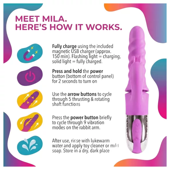 Good Vibes Only - roterande stötande klitorisstimulerande vibrator (rosa)