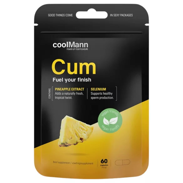 CoolMann Cum - kosttillskott i kapselform för män med ananas (60 st)