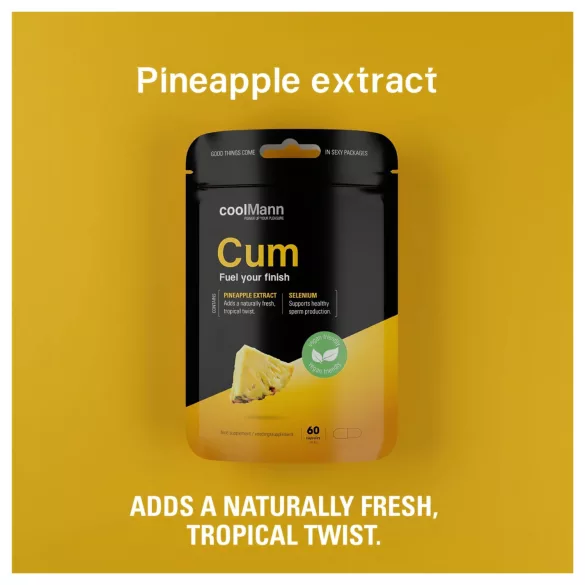 CoolMann Cum - kosttillskott i kapselform för män med ananas (60 st)