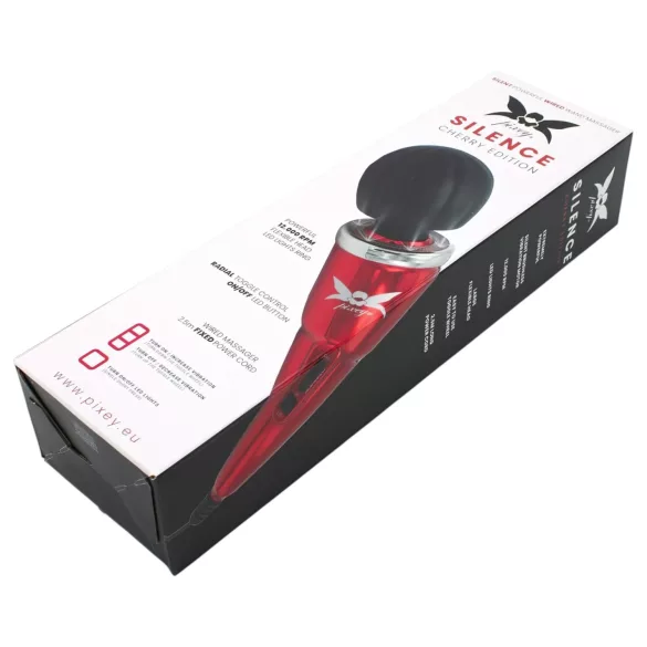Pixey Silence - tyst massagevibrator (röd)