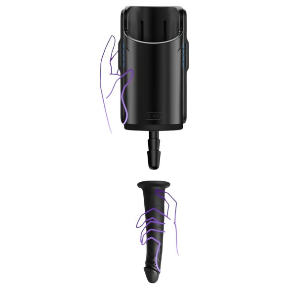 Kiiroo - realistisk vakuumdildo - 19 cm - svart