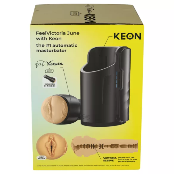 Kiiroo Keon Wifi + Victoria June - masturbator med vagina - naturfärg