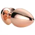 Gleaming Love - analplugg aluminium hjärtformad sten - medium rosa guld