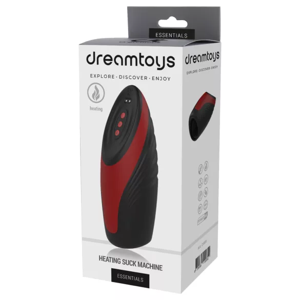 Dreamtoys Essentials - sugande och vibrerande masturbator (svart)