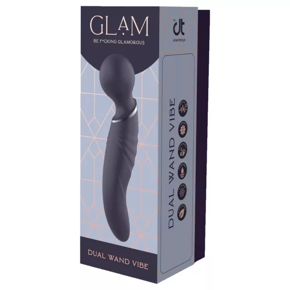Glam - dubbelsidig wandvibrator (mörkgrå)