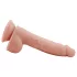 Mr. Dixx 7.6 - dildo med sugkopp och pung - naturfärg 19,5cm