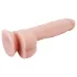 Mr. Dixx 7.6 - dildo med sugkopp och pung - naturfärg 19,5cm