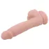 Mr. Dixx 7.6 - dildo med sugkopp och pung - naturfärg 19,5cm