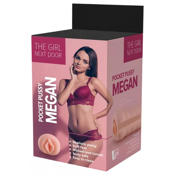 The Girl Next Door Megan - realistisk onaniprodukt - vagina - naturfärg