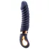 Goddess - uppvärmd räfflad vibrator (mörkblå)