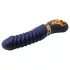 Goddess - uppvärmd räfflad vibrator (mörkblå)