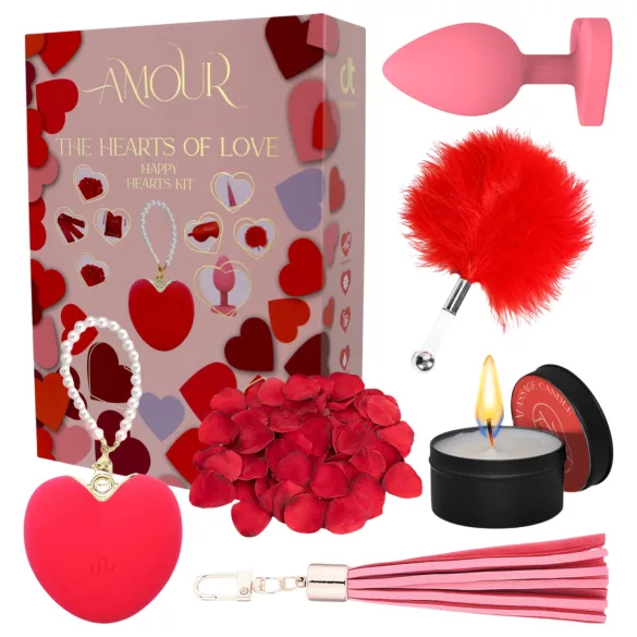 Dreamtoys Amour - hjärtformad vibrator presentset (röd)