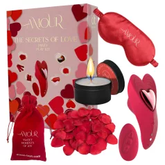 Dreamtoys Amour - bärbart trosvibrator-set (röd)