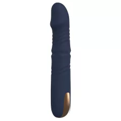   Goddess - roterande vibrator med skjutande pärlor (mörkblå)