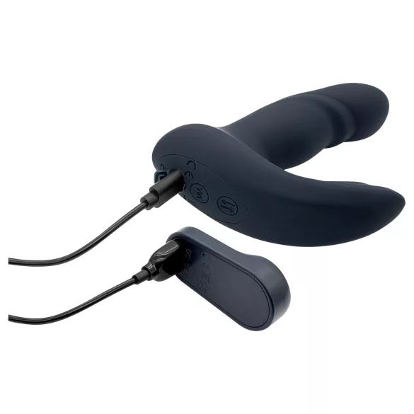 Dreamtoys Pulz - stötande analvibrator med fjärrkontroll (blå)