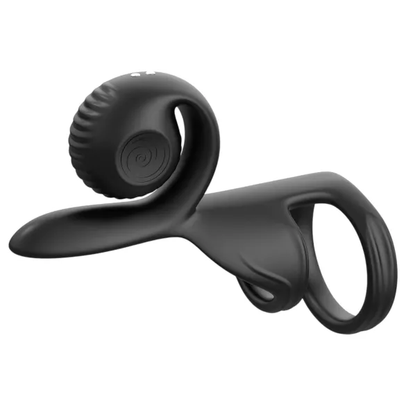 Snail Vibe Jovi - penisring och parvibrator - svart
