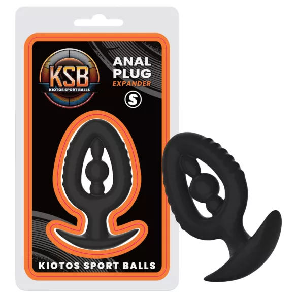 Kiotos - silikon analplugg med expander S (svart)