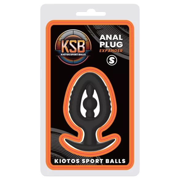 Kiotos - silikon analplugg med expander S (svart)