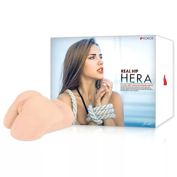 Kokos Hera - realistisk masturbator torso vagina och anal - naturfärg