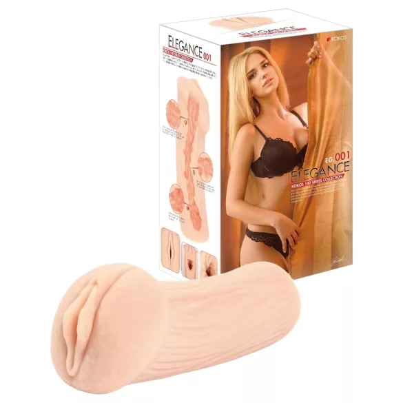 Kokos Elegance 01 - realistisk vaginamasturbator - hudfärgad