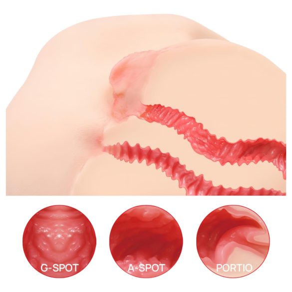 Kokos Vanilla 004 - realistisk torsomasturbator - naturfärg