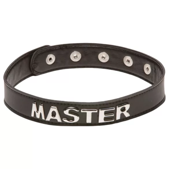 X-Play Master - bdsm halsband - justerbar - svart