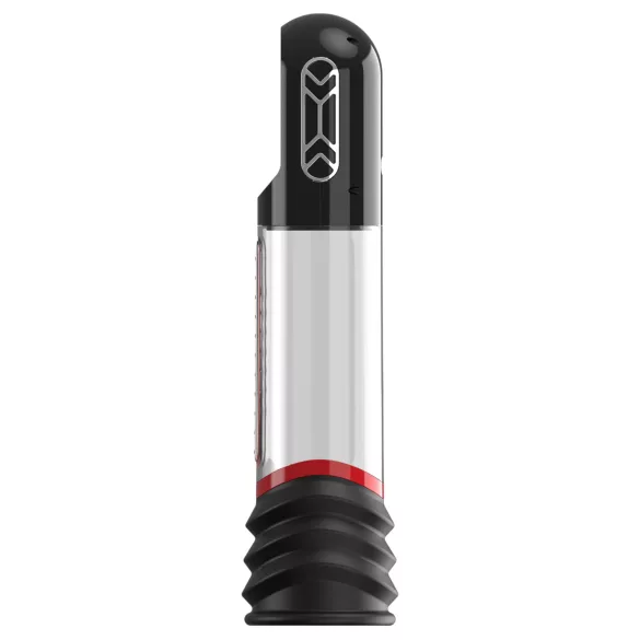 Peak Performa - automatisk penis­pump med rött LED‑ljus (genomskinlig)