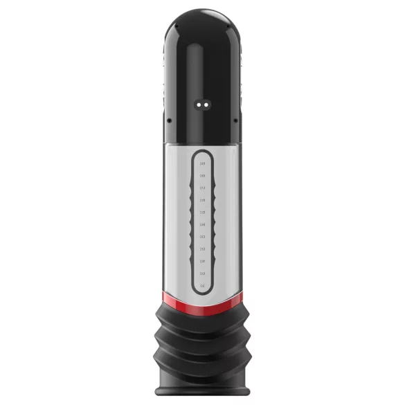 Peak Performa - automatisk penis­pump med rött LED‑ljus (genomskinlig)