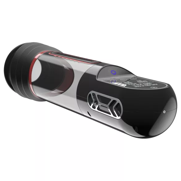 Peak Performa - automatisk penis­pump med rött LED‑ljus (genomskinlig)