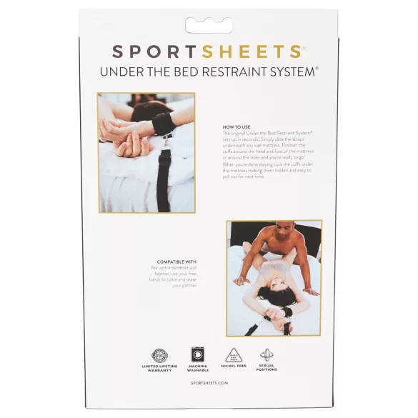 Sportsheets - sängfäste bondage set - svart