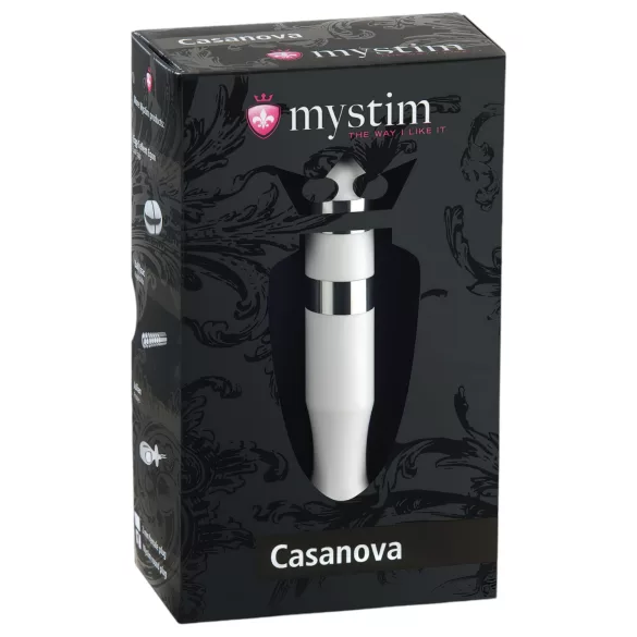 mystim Casanova - elektro dildo stav - vit