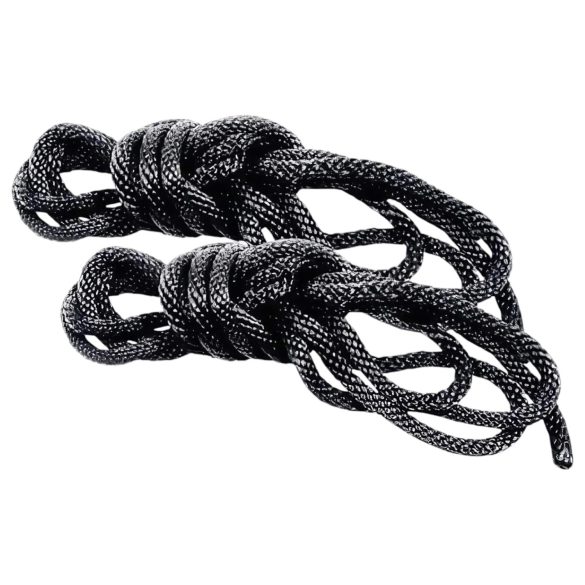 S&M - Silkes bondage-repset - Svart (2 delar)