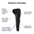Satisfyer Men Wand - uppladdningsbar, vattentät ollonvibrator (svart)