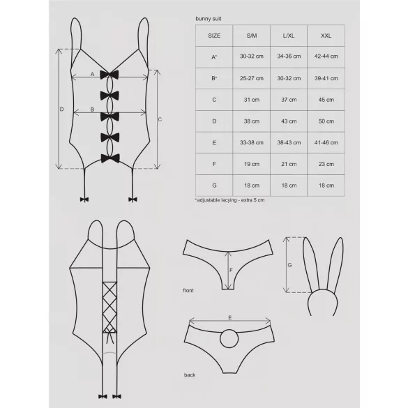 Obsessive - kaninoutfit för kvinnor - rosa