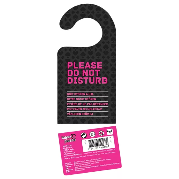 Sex-tärningar med dörrhängare set (svart-rosa)